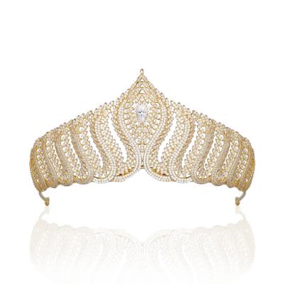 China Meiduo Popular Luxury Crowns For Women Bridal Beauty Pageant Hair Accessories Wedding Zircon Crown Tiara for sale