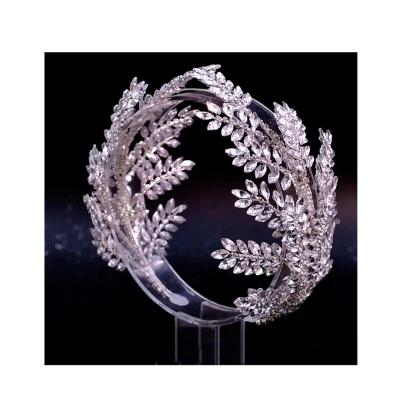 China Rhinestone Crystal Tiaras Bridal Hair Accessory Wedding Headband Ladies Tiara Meiduo Luxury Silver Color Bride Hair Accessories for sale