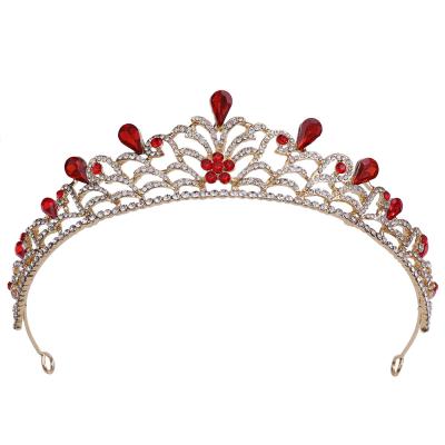 China Tiara Meiduo Fashion Gold Diamond Crystal Beauty Pageant Crown Wedding Tiaras of Bride Hair Accessories and Crown Bridal Tiara for sale