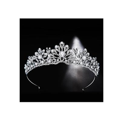 China Wholesale High Quality Zinc Alloy Rhinestone Princess Wedding Beauty Pageant Crown Bridal Tiara +Rhinestone Meiduo for sale