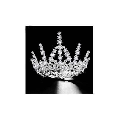 China New Zinc Alloy Princess Pageant Rhinestone Crystal Full Round Birthday Crowns from +Rhinestone Meiduo for sale