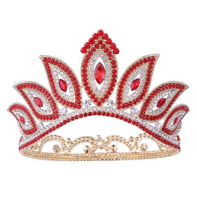 China Meiduo Wholesale Tiaras And Bridal Hair Accessories Full Round Tiara Crowns For Women Wedding Crystal Crown Hair Accessories for sale