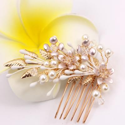 China Tiara New Product Hair Combs Bridal Hair Accessories For Women Beads Headpiece Jewelry Wedding Bridal Hair Comb Accessories for sale