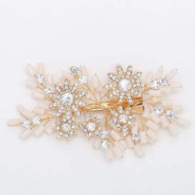 China Wedding Hair Accessorize Meiduo Wholesale Wedding Bridal Hair Comb Bead Braided Hair Accessories Gold Flower Hair Ornaments Headpieces Jewelry for sale