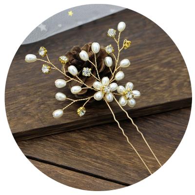 China Meiduo fashion fashion popular bridal hair clips for women accessories small flower pearl hair pins crystals for sale