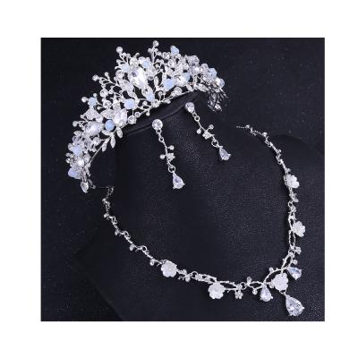 China Tiara Bridal Crown Women Wedding Hair Jewelry Set Girls Hair Accessories Tiara Meiduo Elegant Crystal Bling Bridal Hair Accessories for sale