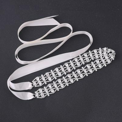 China Luxury Silver Flatback Meiduo Crystal Jewelry Accessories Fashion Belts Women Dress Rhinestone Chain Wedding Belt for sale