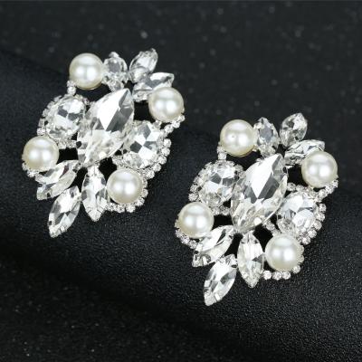 China Shoe Buckle Meiduo Beads Handmade Zinc Alloy Crystal Bridesmaid Shoe Buckle Bridal Shoe Clips Bridal Jewelery for sale