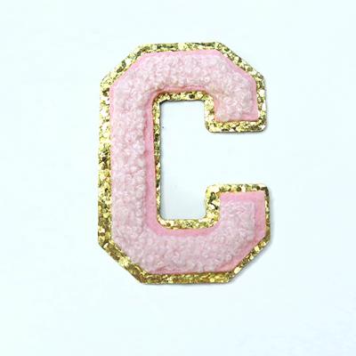 China Custom Made Chenille Letters Logo Colorful Towelling Embroidery Patch for sale