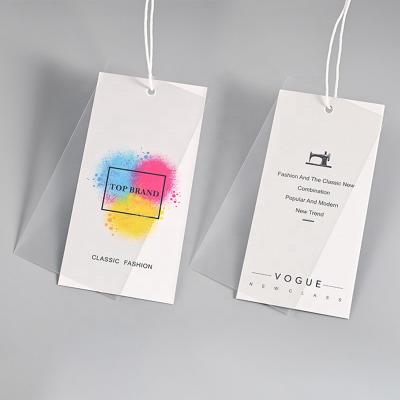 China Viable Custom Design Cheap Custom Printing Hanging Name Logo Paper Garment Hang Tag Label Tags For Clothing for sale