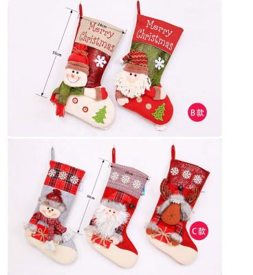 China Festival Decoration Pick Blank Knit Stocking Velvet Mini Stockings High Quality Kids 30.5*44Cm Luxury Sublimation Christmas Gift for sale