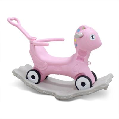 China Ride On Toy Best Selling Wholesale Colorful Plastic Rocking Horse With Bigger Version for sale