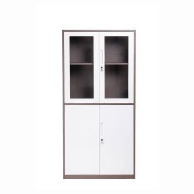 China YUANJU Metal Storage Adjustable Filing Cabinet Vertical Steel Office Home Home Furniture Fireproof Storage With Glass for sale