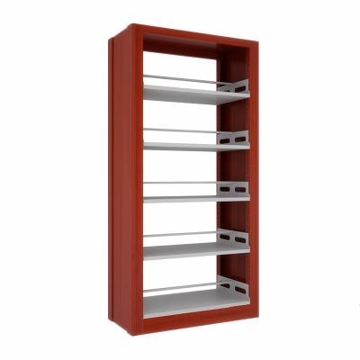 China Modern Wholesale Bookshelf Furniture Durable Metal YUANJU Storage Shelves College Library School Reading Room Shelf for sale