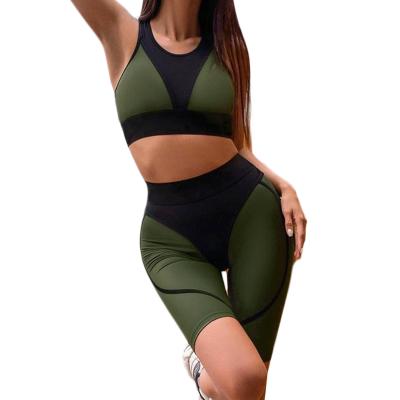 China QUICK DRY Fashion Yoga Wear Shorts Summer Yoga Set 2 Piece Shorts Set for sale