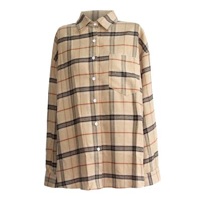 China QUICK DRY Plaid Casual Winter Shirts Ladies Button Down Shirt for sale