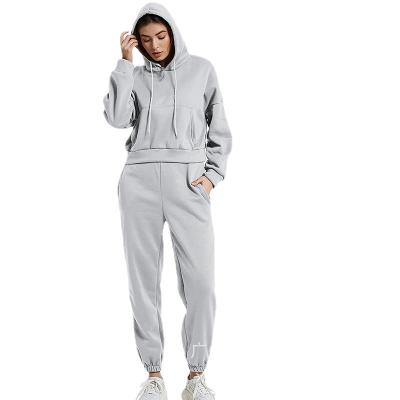 China Fashion Women Breathable Sweatsuit Sports Hoodie Tracksuit Set for sale