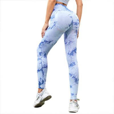 China Breathable Butt Tie Dye Workout Tights Fabletics Soft Lifting Gaiters For Women for sale