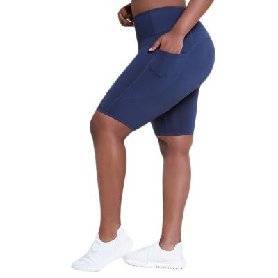 China Antibacterial Plus Size Women Yoga Leggings Sports Shorts With Pocket for sale