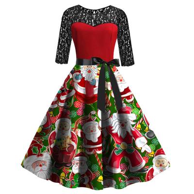 China 2021 Anti-Static Clothing Christmas Dress Fit And Flare Elegant Dresses For Women Clothes for sale