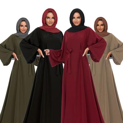 China Fashionable Custom Color Muslim Dress Cotton Gulf Abayas Modest Abaya Dresses For Women for sale