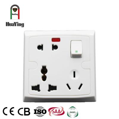 China Versatile Multifunctional White Plastic ABS/PC Plastic 86*86 Mm A Universal Switch Socket Piano Switch Socket for sale