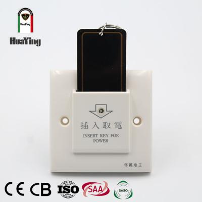 China ABS/PC Plastic Hotel Room Insert Main Board Power Saver Smart Energy Saving Electric Switch for sale