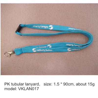 China Polyester tubular neck straps for badge holder, economic mobile phone holder tube lanyards for sale