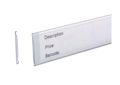 China Custom Color PVC Plastic Super market price tag, Clear Plastic Label Holder, Channel Strip Label Holders 31242 for sale