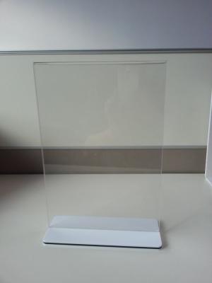 China Restaurant-klare Acrylzeichen-Halter-Menü-Stand-Plexiglas-Aufkleber-Halter zu verkaufen