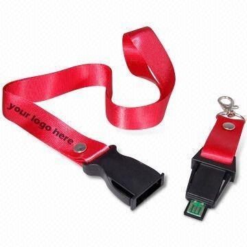 China Abzugsleinen-Plastik-/Polyester USB-Flash-Speicher mit kundengebundenem Logo-Drucken zu verkaufen