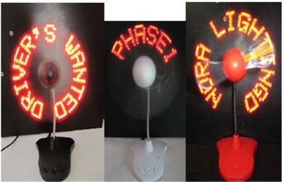 China Charming 110MM LED Flashing Fan For Business Gifts / LED Light With Fan for sale