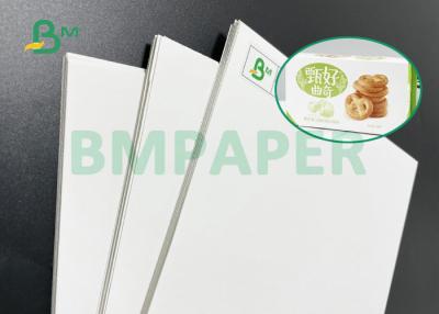 China Cartulina blanca óptima GS1 de la imprimibilidad 20PT 24PT para el acondicionamiento de los alimentos en venta