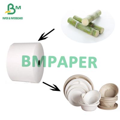 China Food Grade Sugar Cane Bagasse Paper Biodegradable Sugarcane Fiber Paper Natural Color Raw Material 90g - 320g for sale