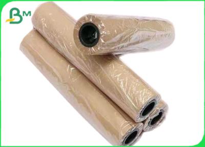 China 100% Virgin 70g 120g Unbleached Brown Kraft Paper Roll For Shopping Bag for sale