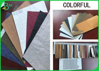 China Various Color 0.3mm 0.55mm thick Recyclable Washable Kraft Paper For Totebag for sale