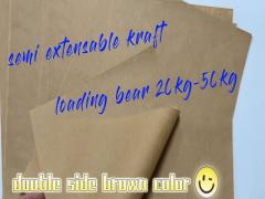 Recyclable 65 - 150 GSM Brown Extensible Carrie Bag Paper Roll