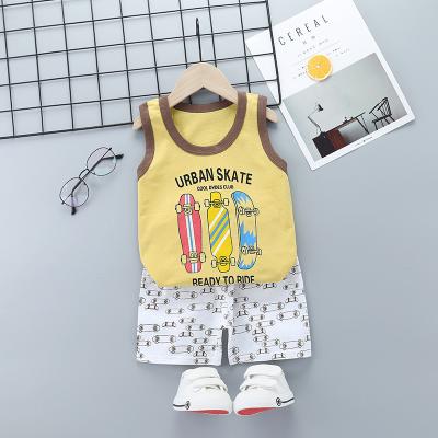 China New Style Children's Cotton Breathable Vest And Shorts Suit For Baby Wear Clothes Set Kids Boys Dressing Set for sale