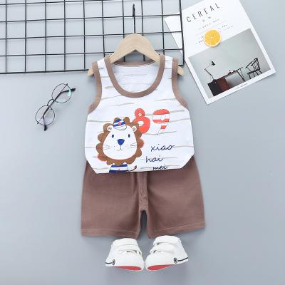 China To keep warm children's vest set summer cotton new girls' shorts set baby children's sleeveless wear for sale