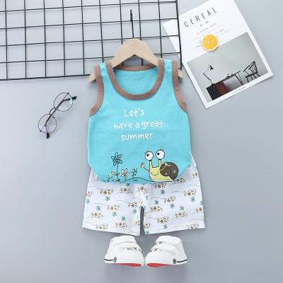 China To Keep Warm Baby Clothes Sets Vest Sweater Summer Cotton New Vest Shorts Boys And Girls Sets Children's Sleeveless Clothing for sale