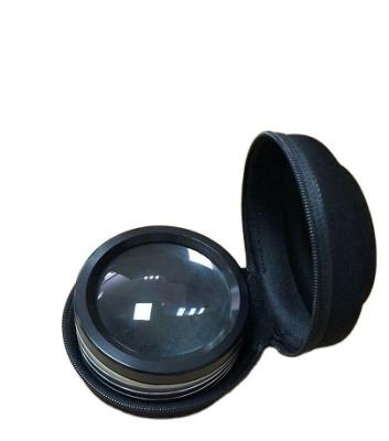 China Latest Design Top Quality ABS Gold Metal Round Pocket Magnifier With Led Light for sale