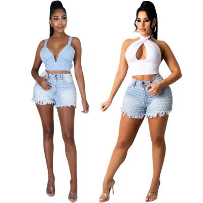 China Fashion New Breathable High Waist Wide Leg Casual Denim Shorts Jeans Shorts Women Denim Shorts for sale