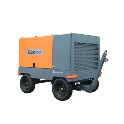 China Newly Lubricated Heavy Duty Mobile Screw Designed, Easy-to-start Air Compressor for sale