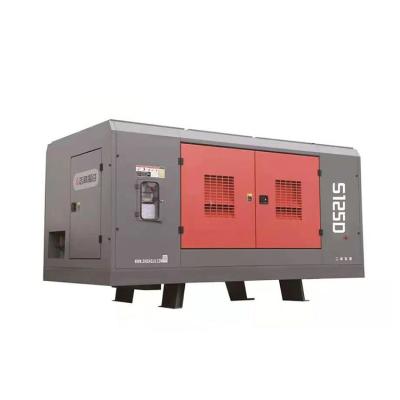 China Lubricated Environmental Friendly Diesel Screw Air Compressor For Water Well Drilling for sale