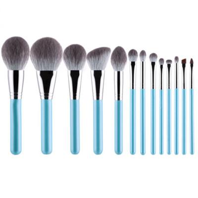 China Angular Blush Cruelty HXT-034 Professional Promotional 13pcs Synthetic Fiber Free Lint Free Makeup Brush Set for sale