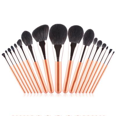 China Angular Blush Brush HXP-100D Wholesale Luxury Professional 17pcs Make Up Custom Made Vegan Synthetic Hair Makeup Brush Set With Case for sale