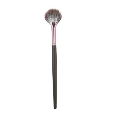 China Wholesale High Quality Fan Brush HXS-39 Cosmetic Sweeps Fan Brush Makeup With Snow Fox Fur for sale