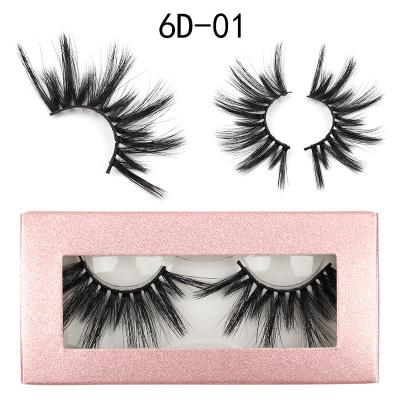 China M-03 25mm Luxury Custom Cute Natural Soft Pink Glitter False Eyelash Packaging Empty Box Create Her Brand False Eyelashes for sale