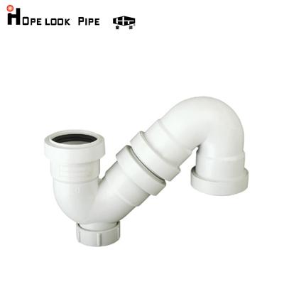 China Soundproof PVC swr pipe PVC swr pipe S type trap for silent pipe and HTPP fitting for sale