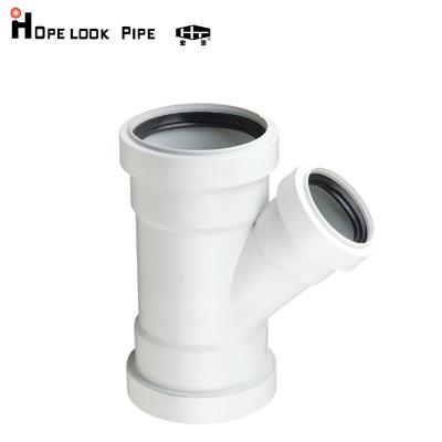 China For Sewage Pipe Fittings 160mm PP Soundproof Plastic Pipeline Yee for sale